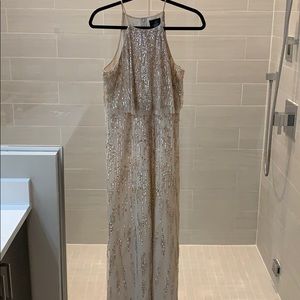 Rose gold Adrianna Papell dress